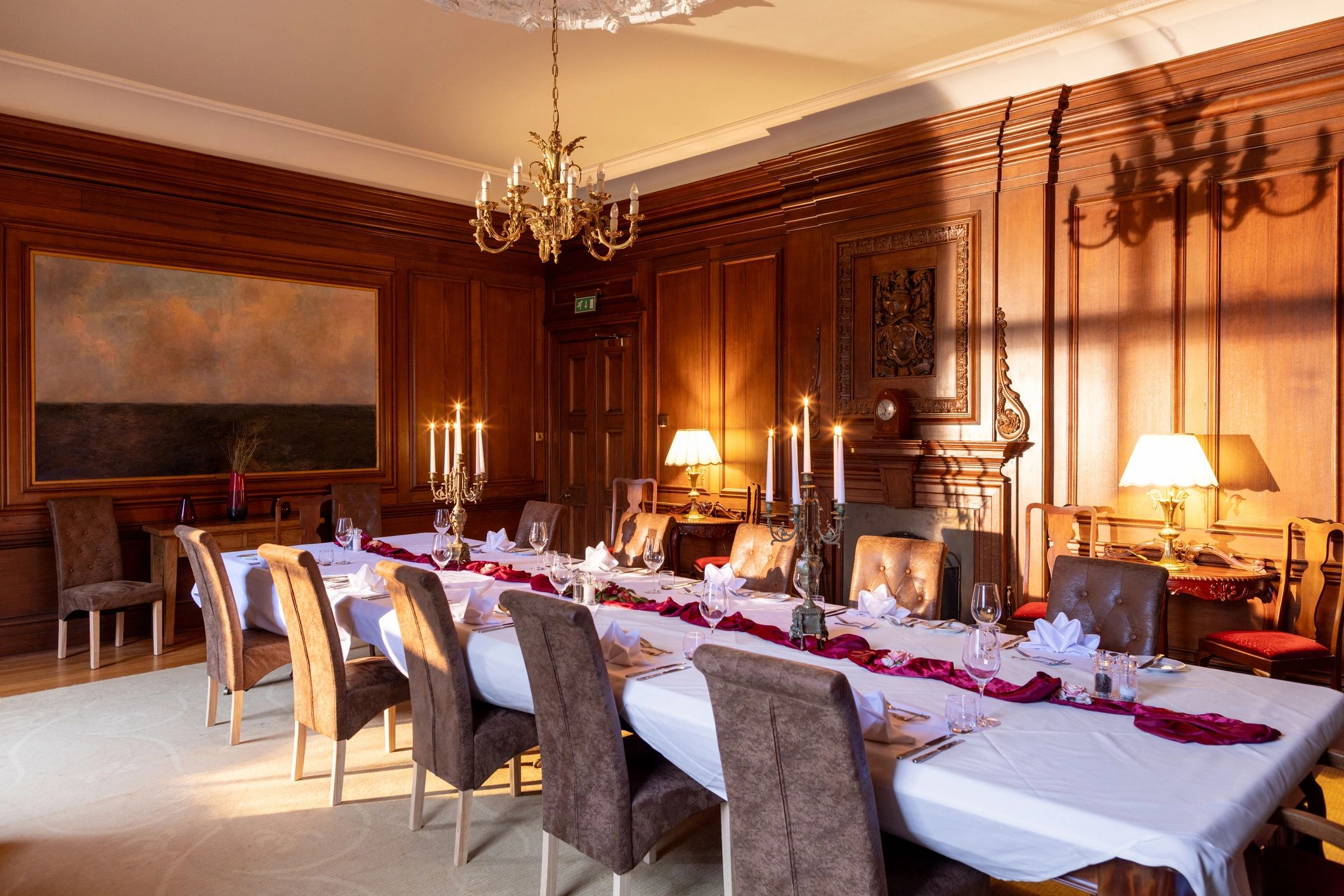 Elegant private dining table setting for venue hire